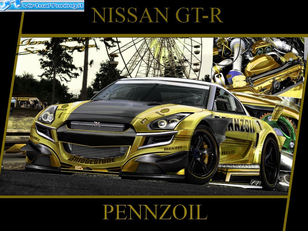 VirtualTuning NISSAN GT-R Gold by IENA