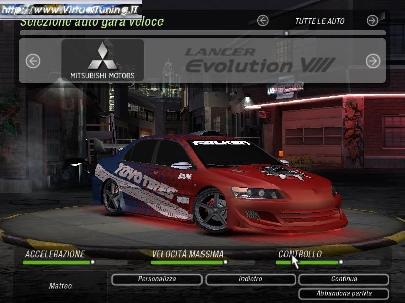 Games Car: MITSUBISHI Lancer Evo VIII by t3o7