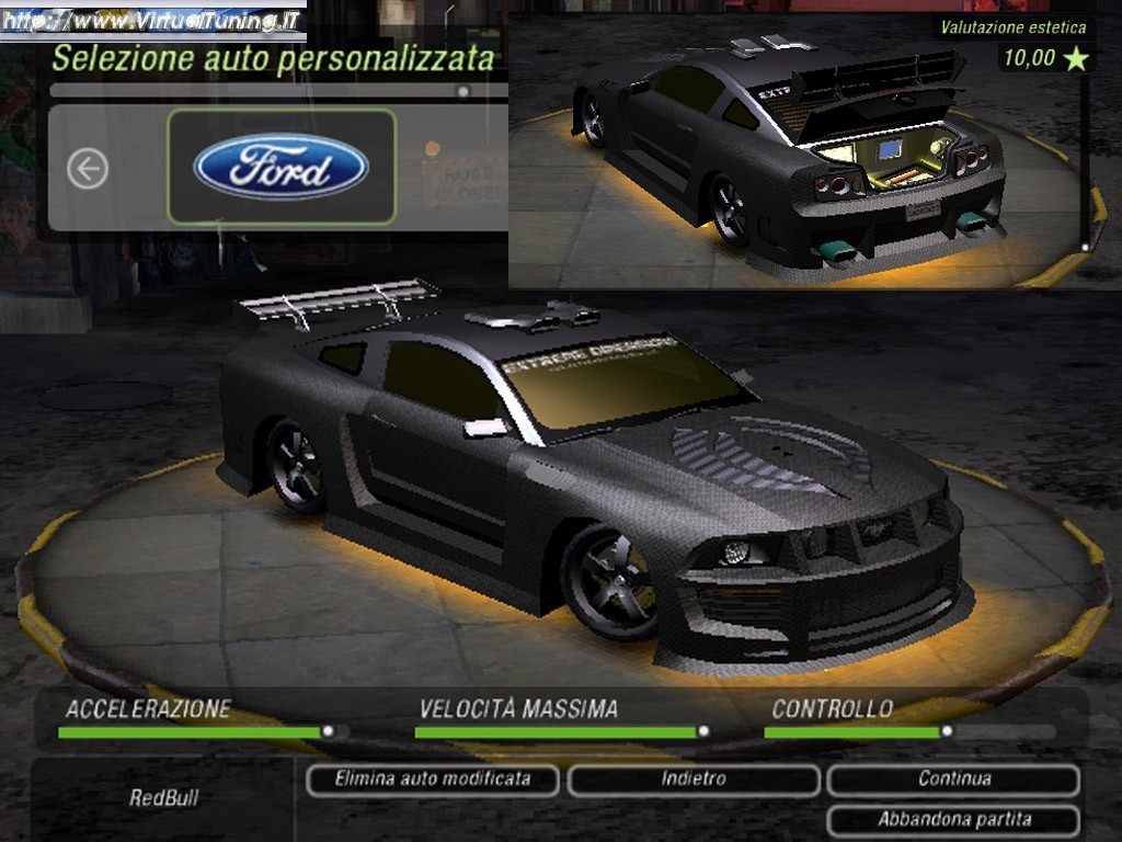 Games Car: FORD Mustang GT by Red Bull 509