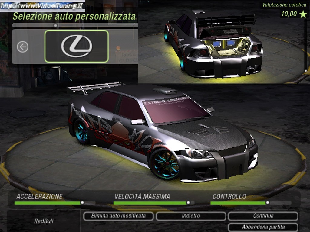 Games Car: LEXUS IS 300 by Red Bull 509