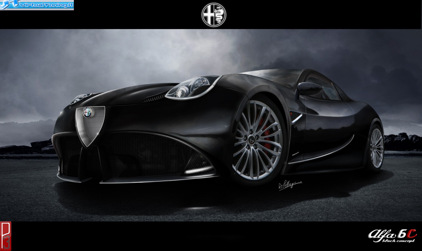 VirtualTuning ALFA ROMEO 6C Black Concept by 