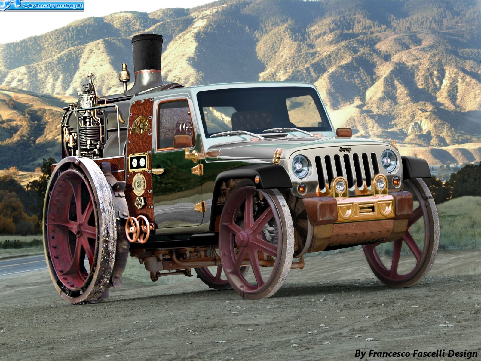 VirtualTuning JEEP Gladiator C steampunk by francescof91